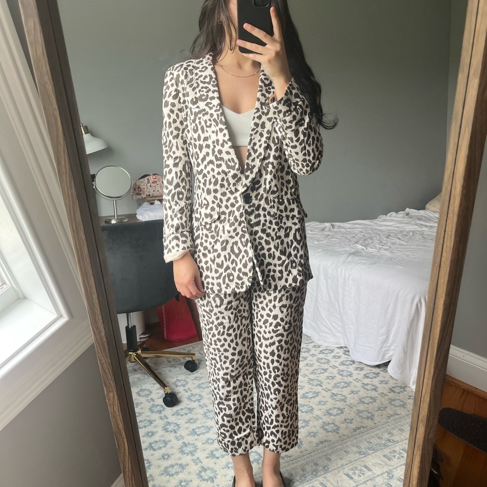 J. Crew Leopard Print Blazer